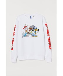 H&M | H&M - プリントスウェットシャツ - ホワイト(スウェット)