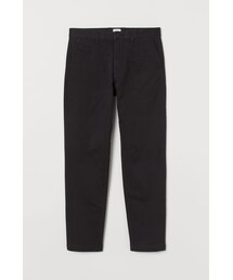 H&M | H&M - スリムフィット ストレッチチノパンツ - ブラック(チノパンツ)