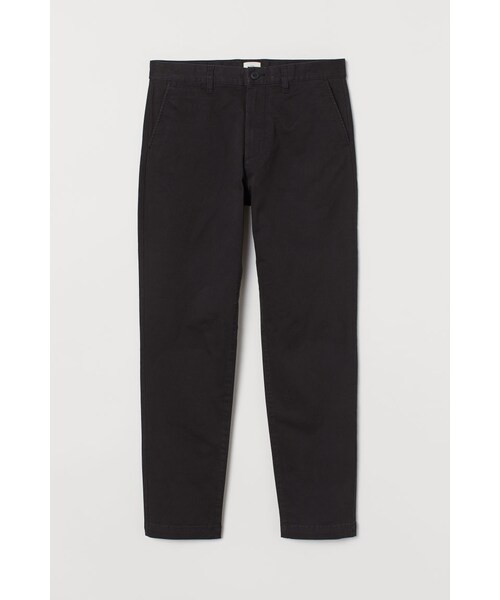 H&M(エイチ・アンド・エム)の「H&M - スリムフィット ストレッチチノパンツ - ブラック(チノパンツ・メンズ・ブラック・28/32/28/30/29/30/29/32/34/30/30/32/33/32/31/32/32/30/31/30/34/32/32/32/33/30/36/32/30/30)」の1枚目の写真