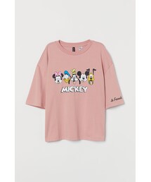 H&M - オーバーサイズTシャツ - ピンク