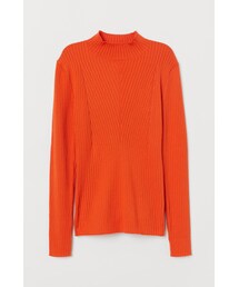 H&M | H&M - リブニットハイネックセーター - オレンジ(ニット/セーター)