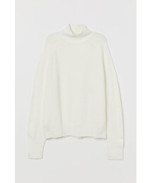 H&M | H&M - ファインニット ハイネックセーター - ホワイト(ニット/セーター)
