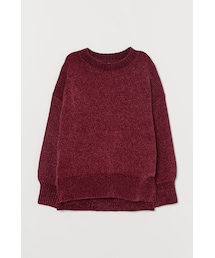 H&M | H&M - シェニールセーター - レッド(ニット/セーター)