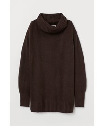 H&M - タートルネックセーター - ブラウン