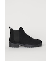 H&M | H&M - ボアラインド チェルシーブーツ - ブラック(ブーツ)
