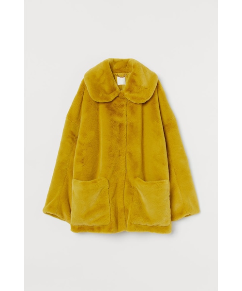 イエロー ダウンジャケット ファー付き DUVETICA - デュベティカ