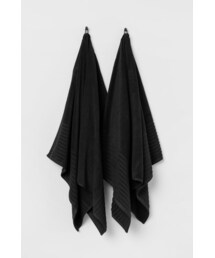 H&M - バスタオル 2枚セット - ブラック