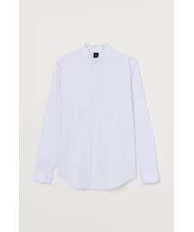 H&M | H&M - グランドファーザーシャツ - ホワイト(シャツ/ブラウス)