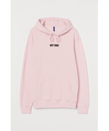 H&M - デザインスウェットパーカ - ピンク