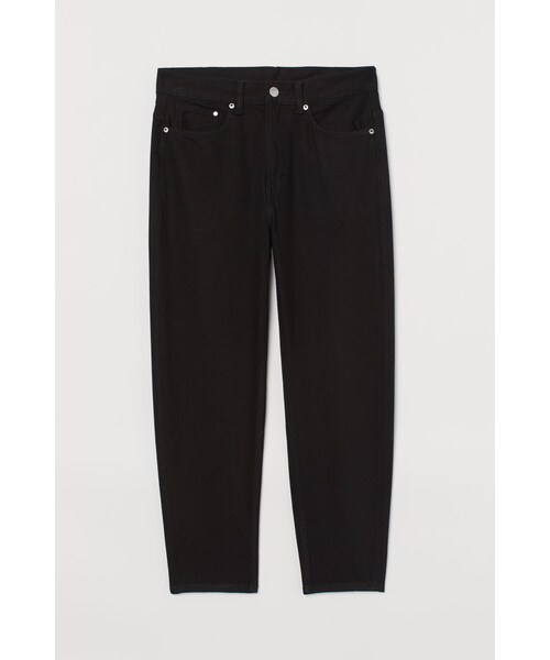 H&M（エイチ・アンド・エム）の「H&M Relaxed Tapered Jeans ブラック（その他パンツ）」 WEAR