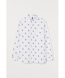 H&M | H&M - パターンシャツ - ホワイト(シャツ/ブラウス)