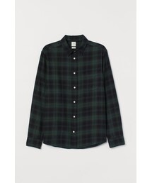 H&M | H&M - レギュラーフィット フランネルシャツ - グリーン(シャツ/ブラウス)