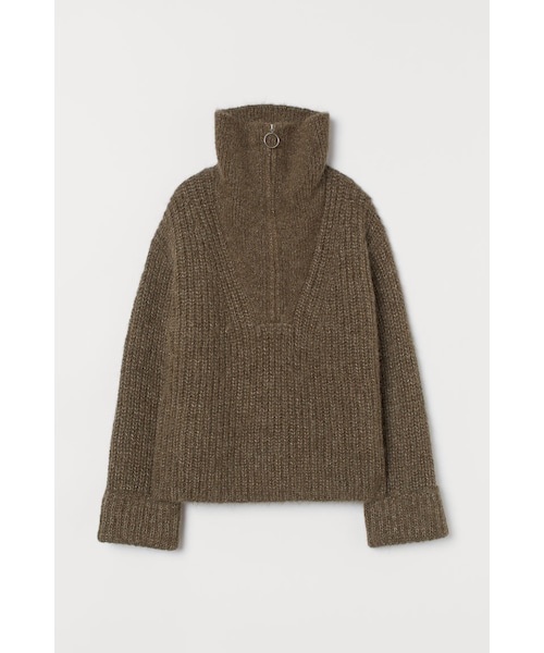 H M エイチ アンド エム の H M ウールチャンキーニットセーター グリーン ニット セーター Wear