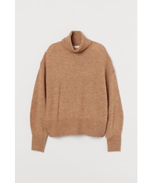 H&M | H&M - ファインニット タートルネックセーター - ベージュ(ニット/セーター)