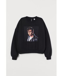 H&M | H&M - デザインスウェットトップス - ブラック(スウェット)