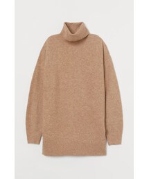 H&M | H&M - オーバーサイズ タートルネックセーター - ベージュ(ニット/セーター)