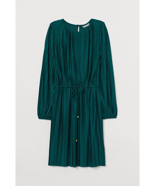 H＆M グリーン ワンピース 可愛らしく 