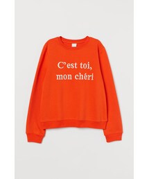 H&M | H&M - デザインスウェットシャツ - オレンジ(スウェット)