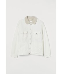 H&M - オーバーサイズ デニムジャケット - ホワイト