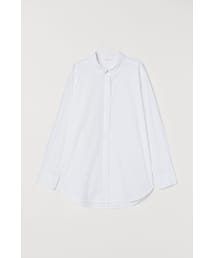 H&M | H&M - オーバーサイズコットンシャツ - ホワイト(シャツ/ブラウス)
