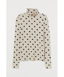 H&M | H&M - モダールタートルネックトップス - ベージュ(カーディガン/ボレロ)