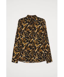H&M | H&M - スリムフィット ビスコースシャツ - イエロー(シャツ/ブラウス)