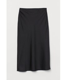 H&M | H&M - サテンスカート - ブラック(スカート)