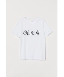 H&M | H&M - ジャージーTシャツ - ホワイト(Tシャツ/カットソー)