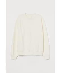 H&M | H&M - コットンブレンドスウェットシャツ - ホワイト(スウェット)
