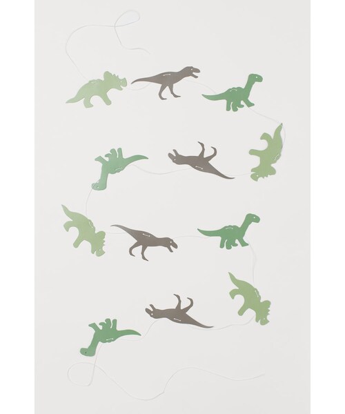 H M エイチ アンド エム の H M 恐竜ガーランド グリーン インテリア雑貨 Wear