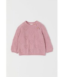 H&M - テクスチャードニットセーター - ピンク