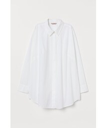 H&M | H&M - H&M+ オーバーサイズコットンシャツ - ホワイト (シャツ/ブラウス)