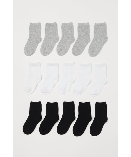 H M エイチ アンド エム の H M ソックス 15足セット グレー ソックス 靴下 Wear