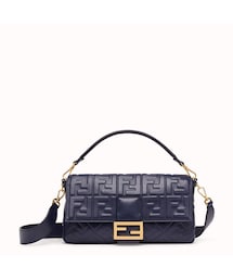 フェンディ BAGUETTE 牛革 ダークグレー ショルダーバッグ グレー（灰色）系 FENDI BAGUETTE(フェンディ バゲット