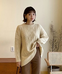 DHOLIC | ルーズケーブルニット(ニット/セーター)