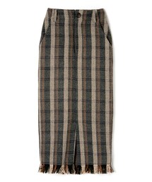GRL | フリンジヘムチェックタイトスカート(スカート)