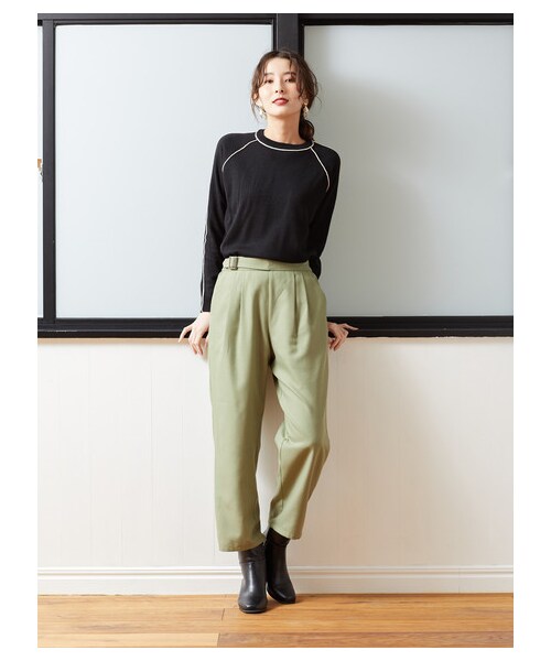 Green　Parks（グリーンパークス）の「グルカワイドパンツ（パンツ・ブラック/グレーベージュ/カーキ・F）」の3枚目の写真