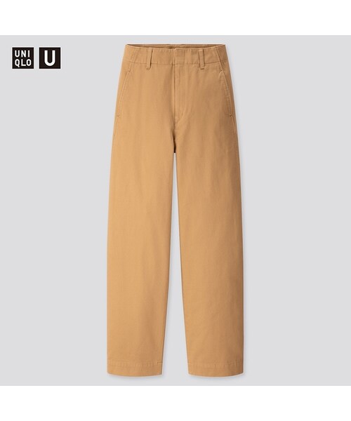UNIQLO（ユニクロ）の「ワイドフィットカーブパンツ（丈長め78cm）（その他パンツ・レディース・LIGHT GREEN 50/BROWN 34/BLUE 68/OFF WHITE 01・73/67/58/55/61/76/64/79/70）」の3枚目の写真