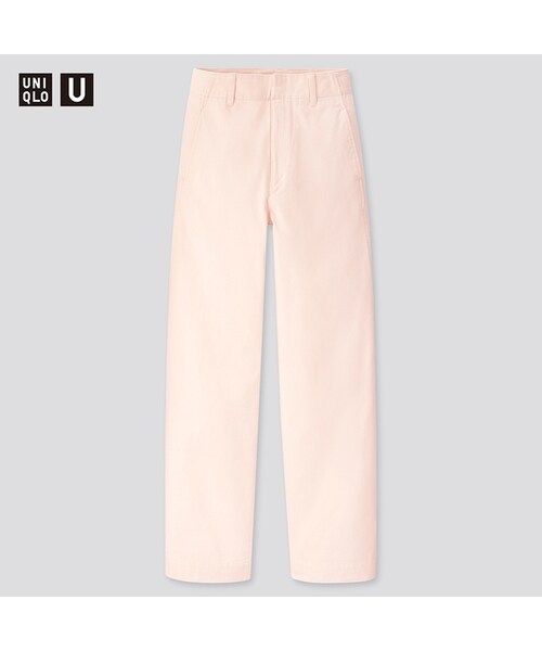 UNIQLO（ユニクロ）の「ワイドフィットカーブパンツ（丈長め78cm）（その他パンツ・レディース・LIGHT GREEN 50/BROWN 34/BLUE 68/OFF WHITE 01・73/67/58/55/61/76/64/79/70）」の2枚目の写真