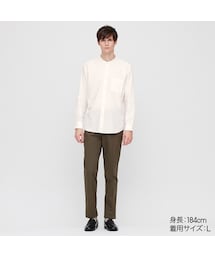 UNIQLO | ソフトツイルスタンドカラーシャツ（長袖）(シャツ/ブラウス)