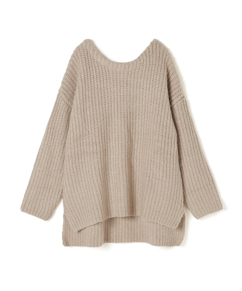 GRL（グレイル）の「バックリボンニットトップス（ニット/セーター・レディース・アイボリー/ベージュ・F）」の2枚目の写真