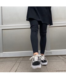 no brand | ウエストレオパ柄裏起毛リブレギ(レギンス/スパッツ)