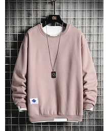 Urcarol | Urcarol 厚手 裏起毛 フェイクレイヤードスウェット(スウェット)