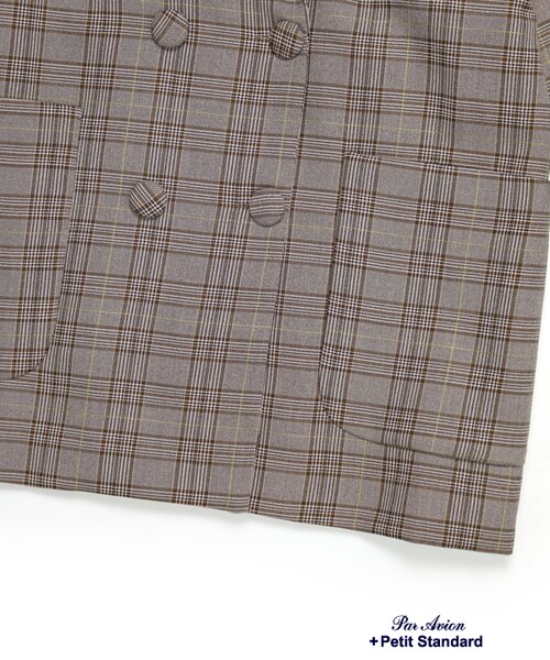 paravion（パラビオン）の「Wボタンジャケット（ジャケット/アウター・レディース・グレー/ブラウン・ONE）」の13枚目の写真