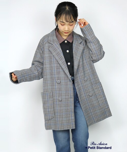 paravion（パラビオン）の「Wボタンジャケット（ジャケット/アウター・レディース・グレー/ブラウン・ONE）」の3枚目の写真