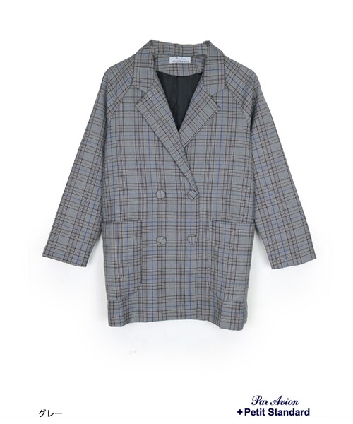 paravion（パラビオン）の「Wボタンジャケット（ジャケット/アウター・レディース・グレー/ブラウン・ONE）」の16枚目の写真