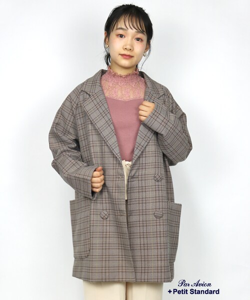 paravion（パラビオン）の「Wボタンジャケット（ジャケット/アウター・レディース・グレー/ブラウン・ONE）」の5枚目の写真