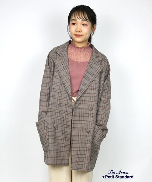 paravion（パラビオン）の「Wボタンジャケット（ジャケット/アウター・レディース・グレー/ブラウン・ONE）」の6枚目の写真