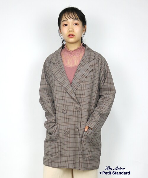 paravion（パラビオン）の「Wボタンジャケット（ジャケット/アウター・レディース・グレー/ブラウン・ONE）」の8枚目の写真