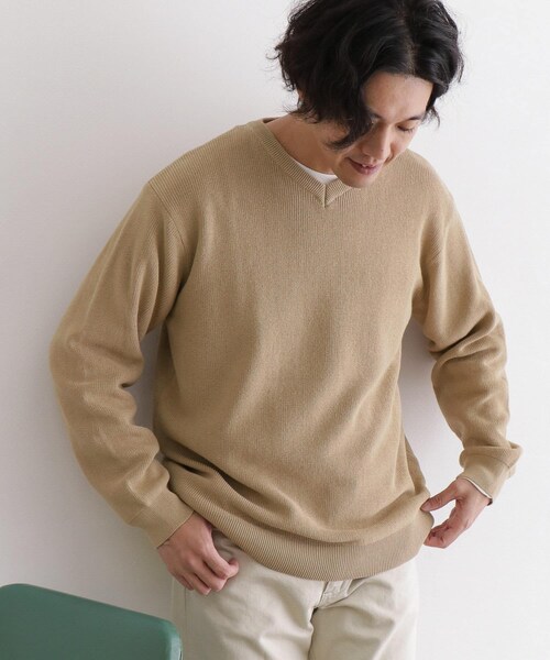 コットン畦Vネックニット URBAN RESEARCH DOORS｜コットン畦Vネックニット | Rakuten
